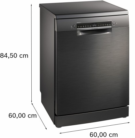 Bosch Serie 4 SMS4EMC06E Lavastoviglie da libera installazione 60 cm Acciaio nero Classe B