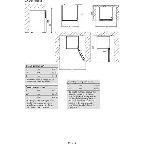 Whirlpool Congelatore verticale - W55ZM 112 W 2 N