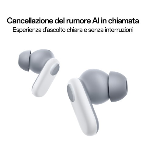 OPPO Enco Buds2 Pro Auricolari True Wireless, Autonomia 38h, Driver da 12.4mm, Bluetooth 5.3, Raggio 10m, Controlli Touch, Cancellazione del rumore IA, Android e iOS, IP55, [Versione Italiana],Granite White