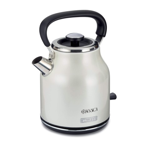 Ariete 2864 Bollitore Elettrico 1,7 Litri - Infusi, tè e tisane - Autospegnimento - Impugnatura Ergonomica - 2000 Watt - Linea Classica - Perla