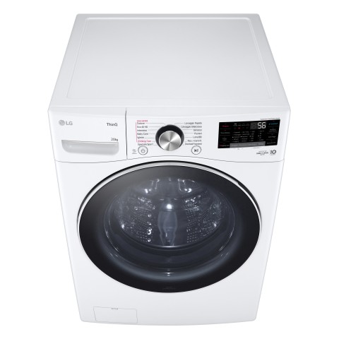 LG F0P3020TSWC Lavatrice capacità XL 20kg AI DD™ Serie P3, Classe B, 1000 giri, TurboWash 360, Vapore, Wi-Fi, White