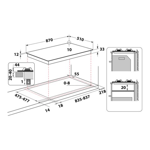 Hotpoint Piano cottura a gas PHN 960MST (AV) R/HA