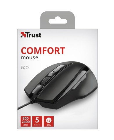 Trust Voca mouse Ufficio Mano destra USB tipo A Ottico 2400 DPI