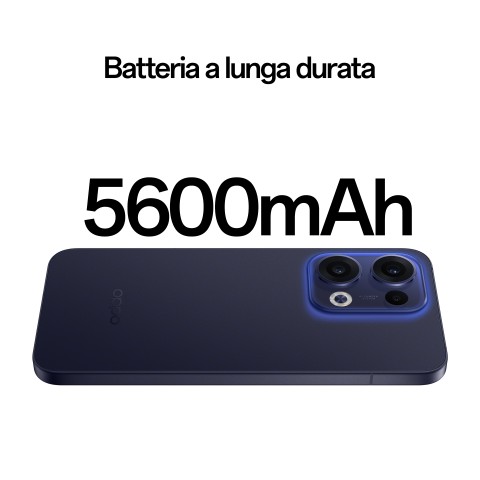 OPPO Reno13 5G AI Smartphone, Tripla fotocamera 50+8+2MP, Selfie 50MP, Display 6.59” 120HZ AMOLED FHD+, 5600mAh, RAM 12GB(Esp4GB/8GB/12GB)+ROM 256GB, [Versione Italia], Luminous Blue