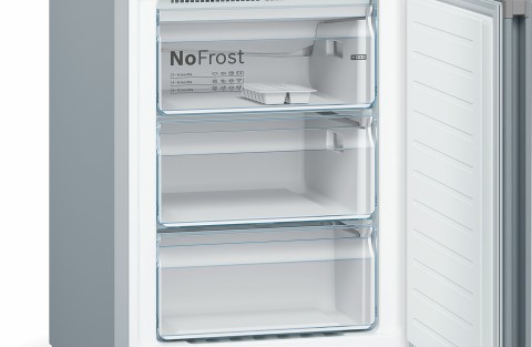 Bosch Serie 4 KGN39VLEB Frigorifero combinato da libera installazione 203 x 60 cm Metal look Classe E