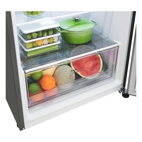 LG GTBV36PZGKD Frigorifero doppia porta 70cm, Classe E, 395L, Door & Linear Cooling, Inox