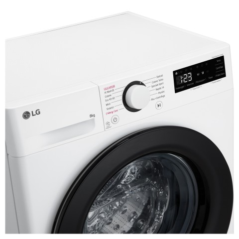 LG F2R3S08NSWB Lavatrice 8kg AI DD, Classe A-10%, 1200 giri, Vapore, AI Wash