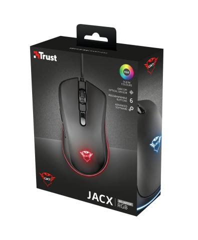 Trust GXT 930 Jacx mouse Gaming Mano destra USB tipo A Ottico 6400 DPI