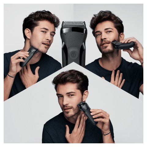 Braun Series 3 Shave&Style 300BT Rasoio Da Barba Elettrico Da Uomo, Nero