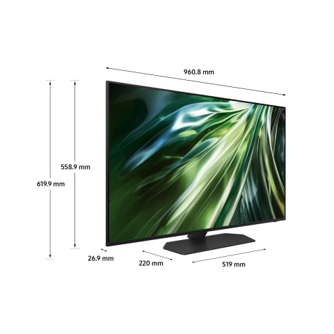 Samsung TV Neo QLED 4K 43" QE43QN90DATXZT Smart TV Wi-Fi Titan Black 2024, Processore NQ4 AI GEN2, Tecnologia Quantum Matrix, Neo Slim Design, OTS Lite