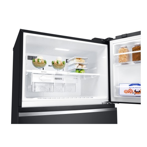 LG GTB744BMBED Frigorifero doppia porta, Classe E, 506L, Porte in vetro, Door Cooling,Nero