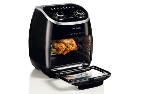 Ariete 4619 Airy Fryer Oven - Friggitrice ad Aria e Forno Elettrico con Girarrosto - Cestello Rotante - Essiccatore - 2000 Watt - 11 Litri - Acciaio