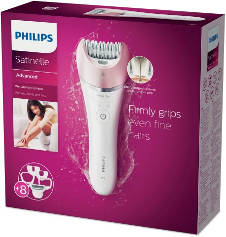 Philips Satinelle Advanced Epilatore Wet & Dry per gambe, corpo e viso