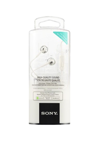 SONY AURIC. MDR EX110APW WHITE CUFFIE AURICOL. C/MIC.5-24000HZ 16O