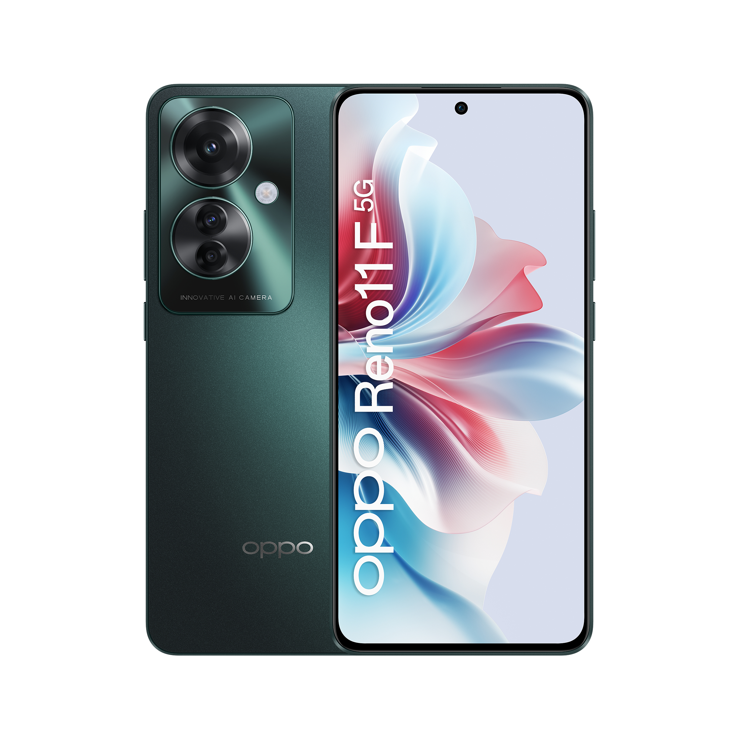 OPPO Reno Reno11 F 5G Smartphone, AI Tripla fotocamera 64+8+2MP, Selfie 32MP, Display 6.7” 120HZ AMOLED FHD+, 5000mAh, RAM 8(Esp4GB/6GB/8GB)+ROM 256GB (esp2TB), [Versione Italia], Palm Green