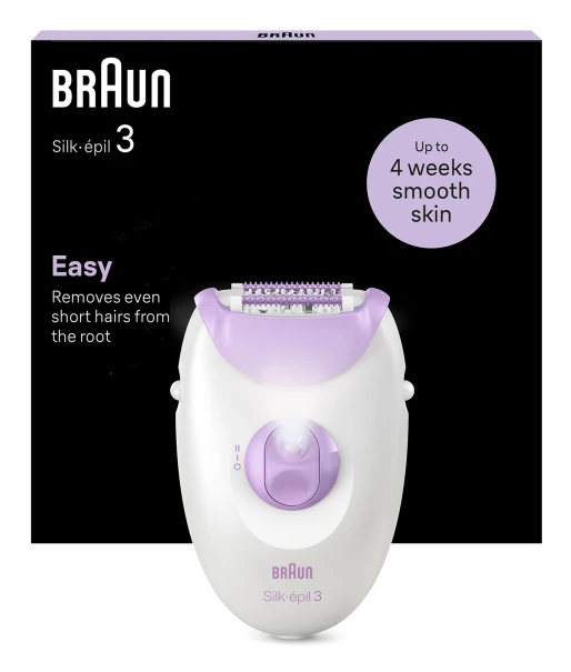 Braun Silk-épil 3 3-000 20 pinzette Viola, Bianco