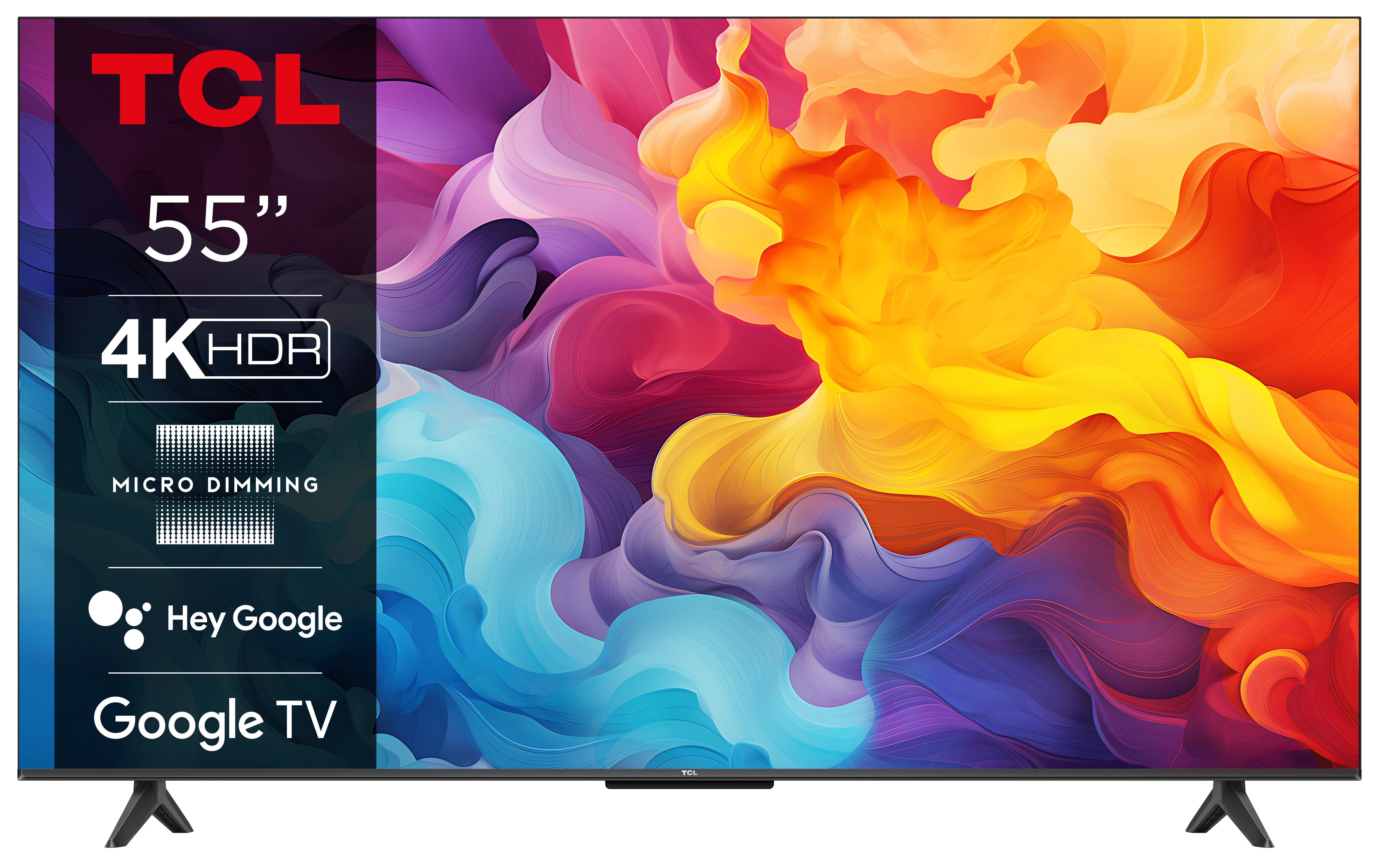 TCL P655 Serie P6 Smart TV Ultra HD 4K 55" 55P655, Dolby Audio, Controlli vocali, Google TV