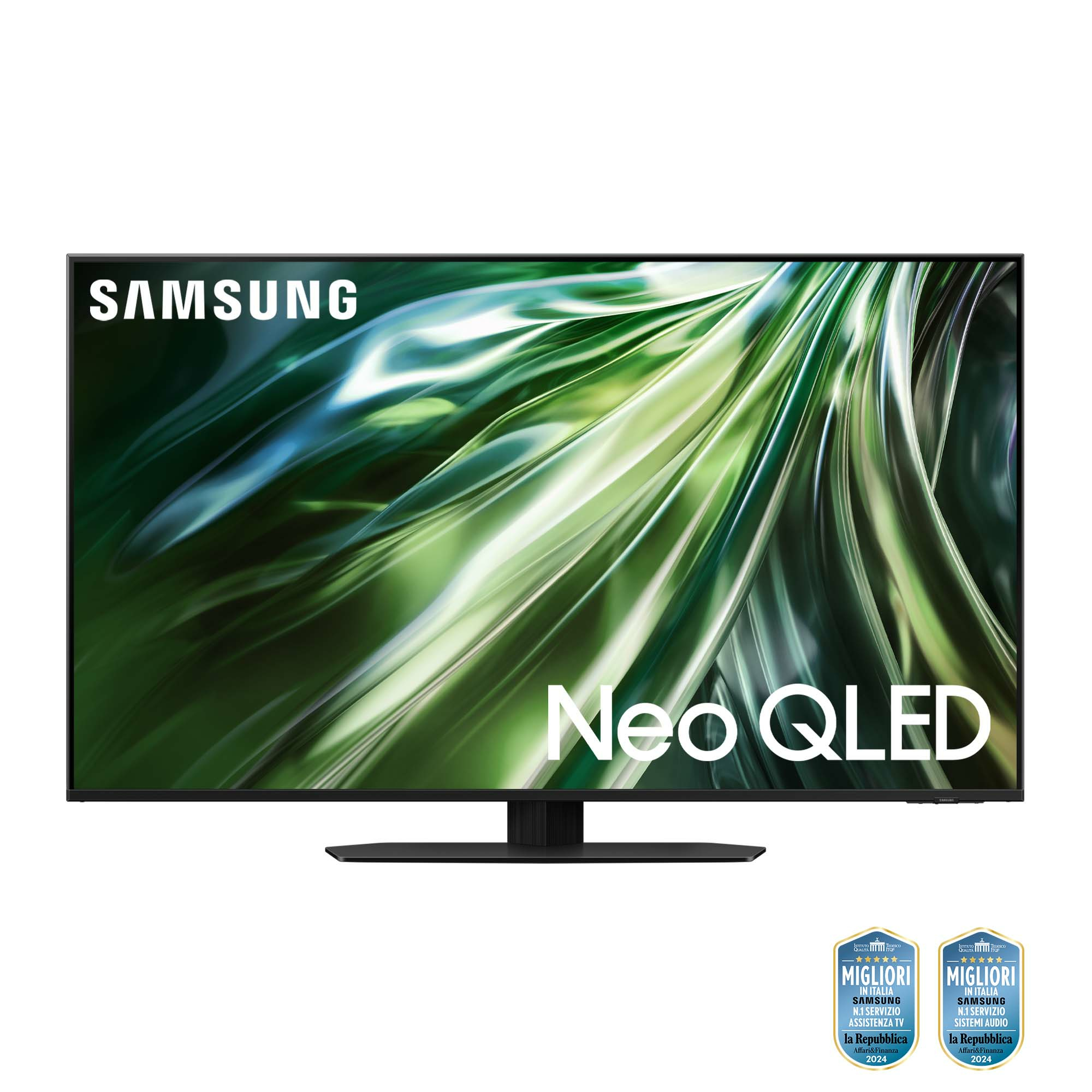 Samsung TV Neo QLED 4K 43" QE43QN90DATXZT Smart TV Wi-Fi Titan Black 2024, Processore NQ4 AI GEN2, Tecnologia Quantum Matrix, Neo Slim Design, OTS Lite