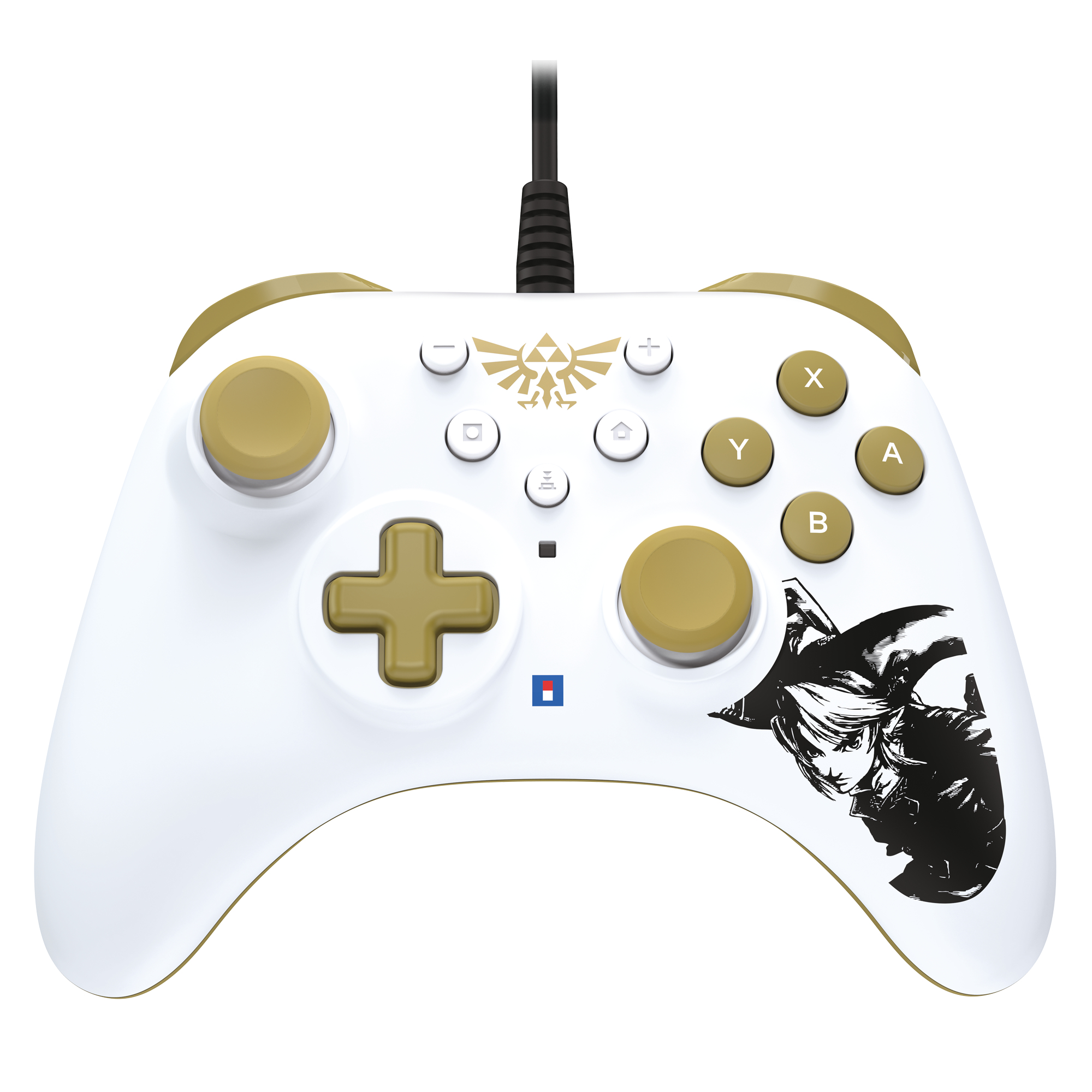 Hori HORIPAD Turbo Zelda Oro, Bianco Gamepad Nintendo Switch