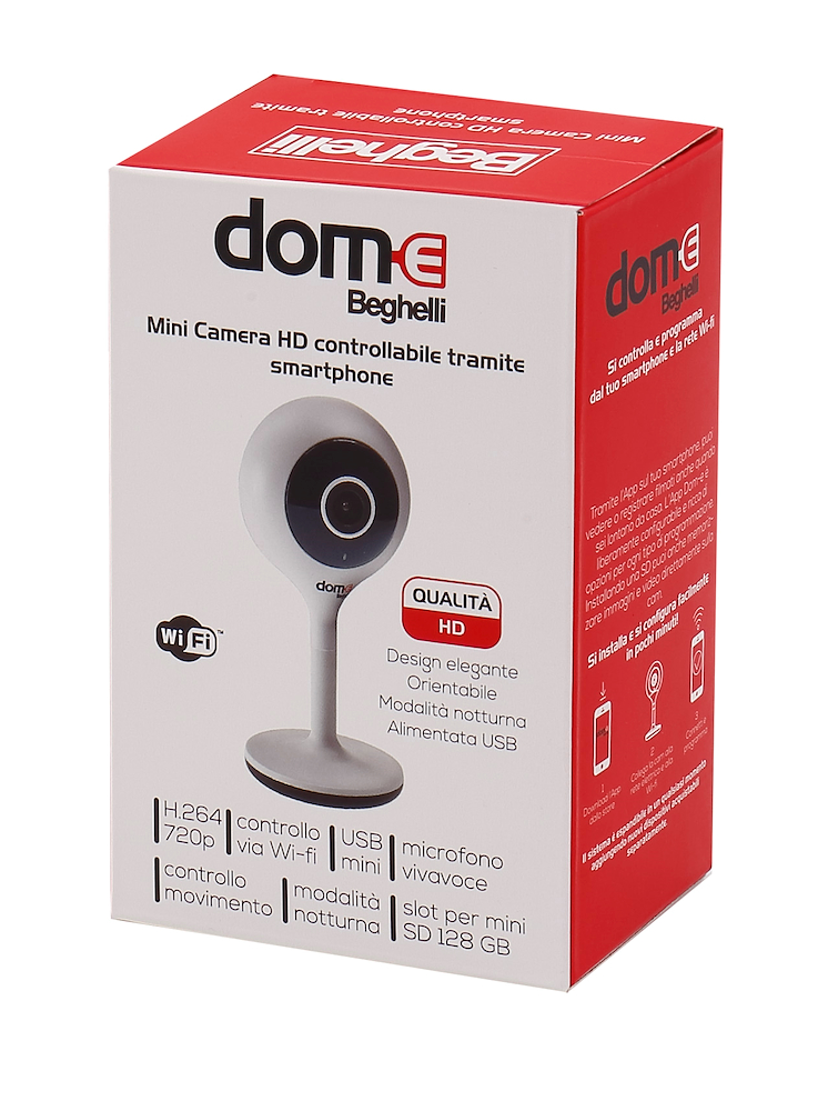 BEGHELLI DOME SMART CAMERA MINI MINI CAMERA HD VIS.NOTTURNA VIVAVOC